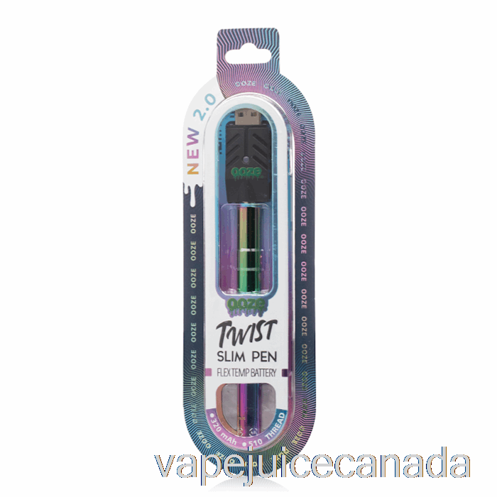 Vape Canada Ooze Slim Twist Pen 2.0 Flex Temp Battery Rainbow